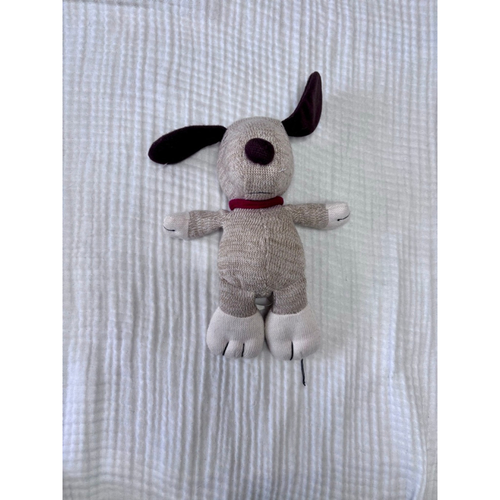 Baby Hallmark Stuffed Animal Snoopy Dog One Size Beige Brown Knit